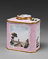 Tea caddy, Enamel on copper, British, South Staffordshire