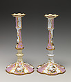 Taperstick (one of a pair), Enamel on copper, British, possibly South Staffordshire, possibly Bilston