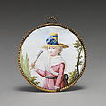 Unidentified woman's portrait, Enamel on copper, British, possibly South Staffordshire