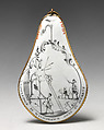 Pendant with Masonic symbols, Enameled copper, hand painted, British, Liverpool