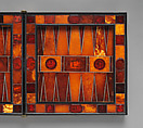 Chess and backgammon game board, Circle of Georg Schreiber (German, active 1616–1643), Amber, ivory, brass, gold foil, ebony, German, Königsberg (Kaliningrad, Russia)