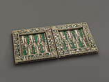 Chess and tric-trac game board, Wood, ivory, bone, mother-of-pearl, German