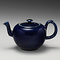 Teapot, Salt-glazed stoneware, British, Staffordshire