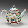 Teapot, Worcester factory (British, 1751–2008), Soft-paste porcelain with enamel decoration and gilding, British, Worcester