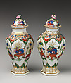 Covered vase (one of a pair), Worcester factory (British, 1751–2008), Soft-paste porcelain, British, Worcester