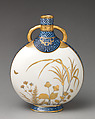Moon flask, Minton(s) (British, Stoke-on-Trent, 1793–present), Bone china with enamel decoration and gilding, British, Stoke-on-Trent, Staffordshire