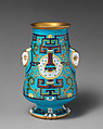 Vase with owl heads and 