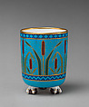 Cylindrical vase with cattail motif, Minton(s)  British, Bone china, British, Stoke-on-Trent, Staffordshire