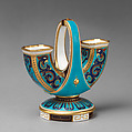 U-shaped vase with handle (one of a pair), Minton(s) (British, Stoke-on-Trent, 1793–present), Bone china, British, Stoke-on-Trent, Staffordshire
