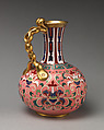 Ewer with "cloisonné" decoration, Minton(s) (British, Stoke-on-Trent, 1793–present), Bone china with enamel decoration and gilding, British, Stoke-on-Trent, Staffordshire