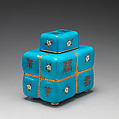 Tea caddy with cover, Minton(s) (British, Stoke-on-Trent, 1793–present), Bone china with enamel decoration and gilding, British, Stoke-on-Trent, Staffordshire