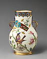 Vase with Aesthetic Japonisme birds, Minton(s) (British, Stoke-on-Trent, 1793–present), Bone china, British, Stoke-on-Trent, Staffordshire