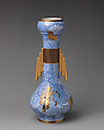 Bottle vase in blue and white (one of a pair), Worcester factory (British, 1751–2008), Bone china, British, Worcester