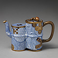 Teapot with double bamboo body, Worcester factory (British, 1751–2008), Bone china, British, Worcester