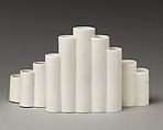 Bamboo vase with flowering cherry blossoms, Worcester factory (British, 1751–2008), Bone china 