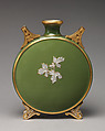 Moon flask with white grape leaf motifs, Grainger (British, active late 18th century), Porcelain, British, Worcester