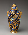 Urn with lid, Coalport (British, ca. 1799–1926), Porcelain, British, Coalport