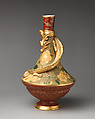 Vase with coiled dragon, Old Hall Works (British, 1861–1902), Earthenware with gilding, British, Hanley, Staffordshire