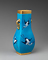 Vase with crane motifs and ring handles, Minton(s) (British, Stoke-on-Trent, 1793–present), Bone china, British, Stoke-on-Trent, Staffordshire