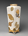 Vase with gold sea shell motifs, Worcester factory (British, 1751–2008), Porcelain, British, Worcester
