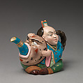 Teapot in the form of a man, Minton(s) (British, Stoke-on-Trent, 1793–present), Bone china, British, Stoke-on-Trent, Staffordshire