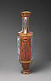 Elongated amphora shaped vase in pastel shades, Minton(s) (British, Stoke-on-Trent, 1793–present), Porcelain, decorated with pâte-sur-pâte technique, British, Stoke-on-Trent, Staffordshire