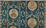 Piece of printed cotton, Cotton, possibly British