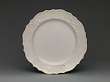 Dish with King of Prussia inscription, Salt-glazed stoneware, British, Staffordshire