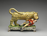 The Death of Munrow, Lead-glazed earthenware with enamel decoration, British, Staffordshire