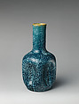 Bottle vase, Christopher Dresser (British, Glasgow, Scotland 1834–1904 Mulhouse), Glazed earthenware, British