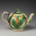 Teapot, Style of Thomas Whieldon (British, Penkull, Stoke-on-Trent 1719–1795), Lead-glazed earthenware, British, Staffordshire