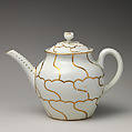 Teapot (part of a service), Worcester factory (British, 1751–2008), Soft-paste porcelain, British, Worcester