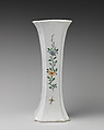 Garniture of three vases, Soft-paste porcelain decorated in polychrome enamels, British, Worcester