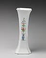 Garniture of three vases, Soft-paste porcelain decorated in polychrome enamels, British, Worcester