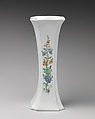 Beaker (part of a garniture), Soft-paste porcelain decorated in polychrome enamels, British, Worcester