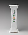 Garniture of three vases, Soft-paste porcelain decorated in polychrome enamels, British, Worcester