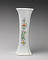 Garniture of three vases, Soft-paste porcelain decorated in polychrome enamels, British, Worcester