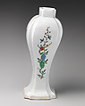 Vase (part of a garniture), Soft-paste porcelain decorated in polychrome enamels, British, Worcester
