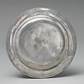 Plate, Pewter, possibly British