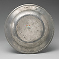 Soup plate, Richard Going (British, active Bristol, died ca. 1765), Pewter, British