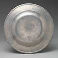 Plate, Samuel Ellis (British, active 1725–48, died 1773), Pewter, British, London