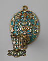 Sconce, Enamel on brass, British