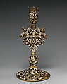 Candlestick, Enamel on brass, British, Surrey
