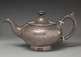 Teapot, James Dixon & Sons  British, Britannia metal; bone, British, Sheffield