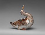 Tureen in the form of a woodcock, Tin-glazed earthenware, German, Höchst
