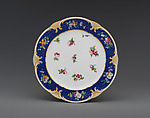 Plate (assiette à palmes), Sèvres Manufactory French, Soft-paste porcelain, French, Sèvres