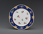 Plate (assiette à palmes), Sèvres Manufactory French, Soft-paste porcelain, French, Sèvres