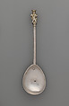 Apostle spoon: St. Andrew, Martin Hewitt (active 1613–23), Silver, partly gilded, British, London