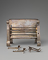 Miniature spit rest, David Clayton (British, active 1689), Silver, British, London