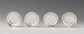 Set of twelve miniature meat plates, David Clayton (British, active 1689), Silver, British, London